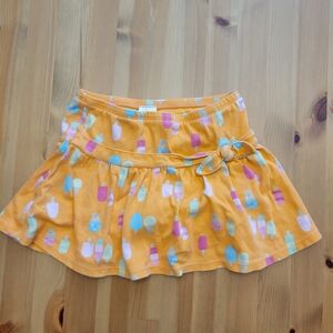 Gymboree Orange Skirt with Ice Cream Print